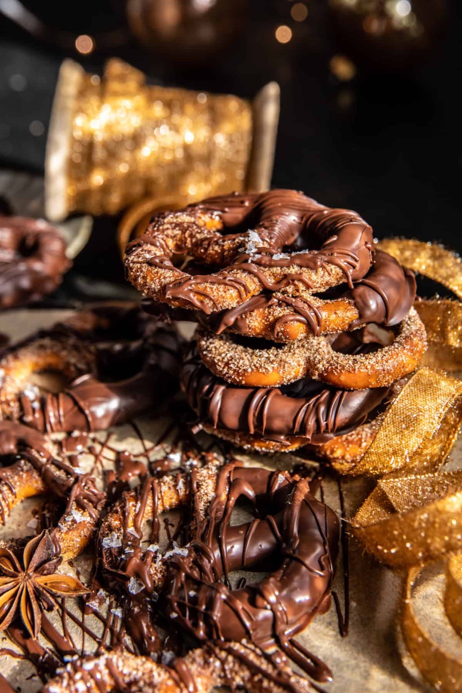 Chocolate-Covered Espresso Spiced Pretzels (Easy Holiday Treat)